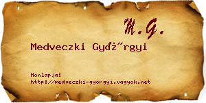 Medveczki Györgyi névjegykártya