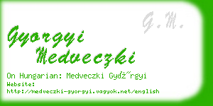 gyorgyi medveczki business card